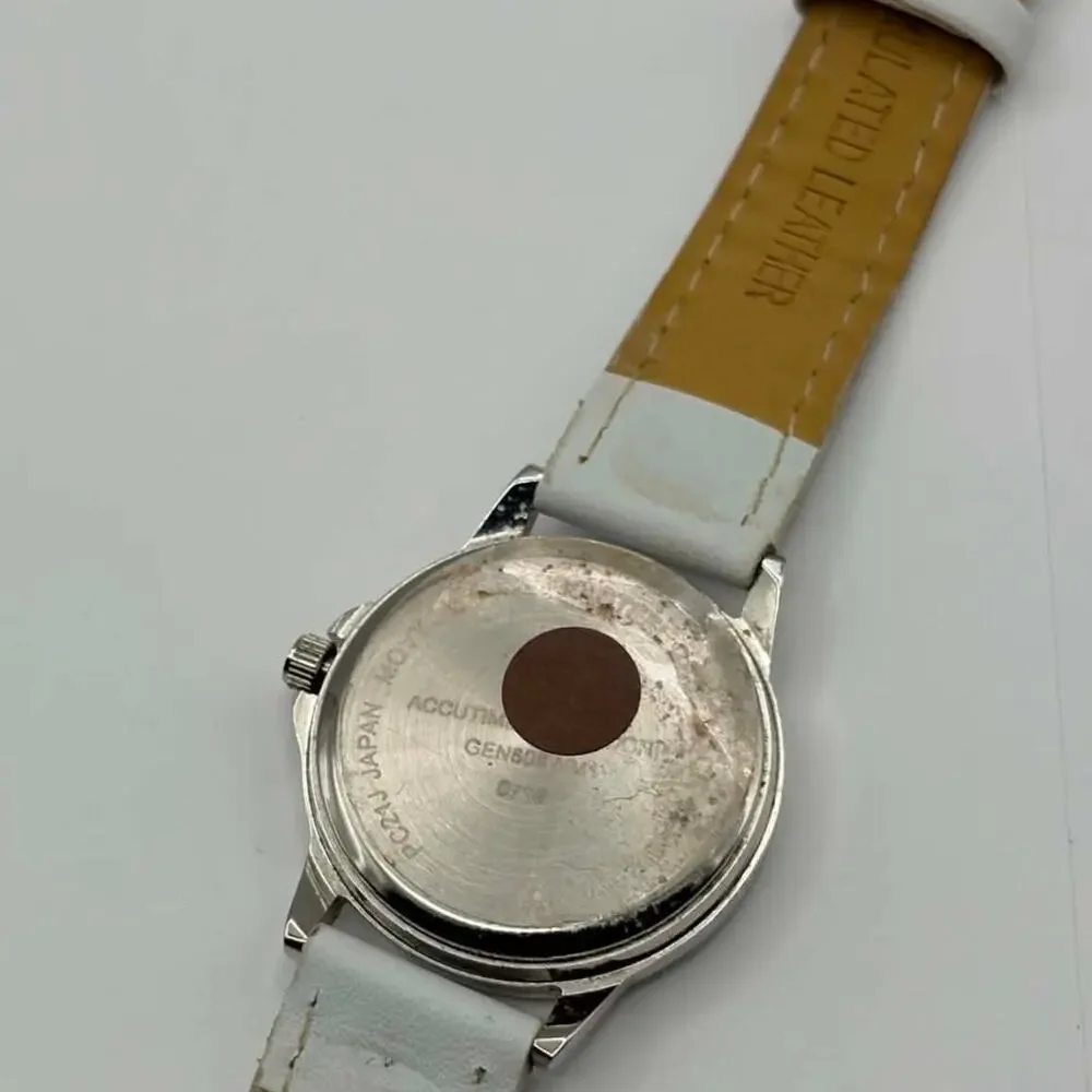 Silver & White Classic Watch